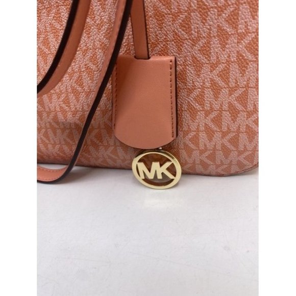 Michael Kors Jet Set Large Color Blcok Logo Coated Canvas Shoulder Bag - Picture 4 of 11